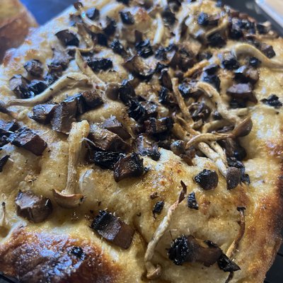 Mushroom Sourdough Focaccia