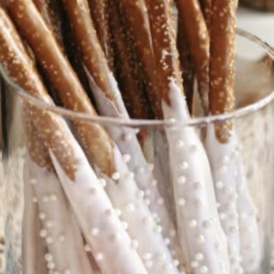 Chocolate Dipped Pretzel rods - 1 Dozen 