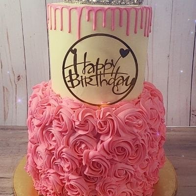 2 Tiered Cake 6in/8in Serves 40-45