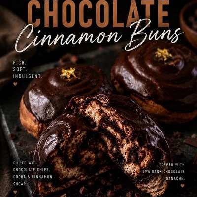 Luxury Chocolate Cinnamon Bun (Box of 2)