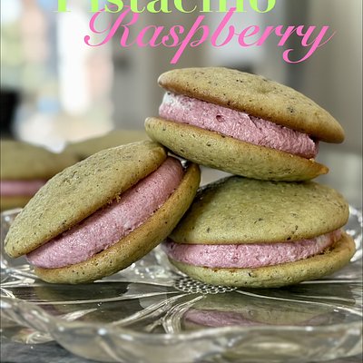 3” Pistachio Raspberry Whoopie Pie