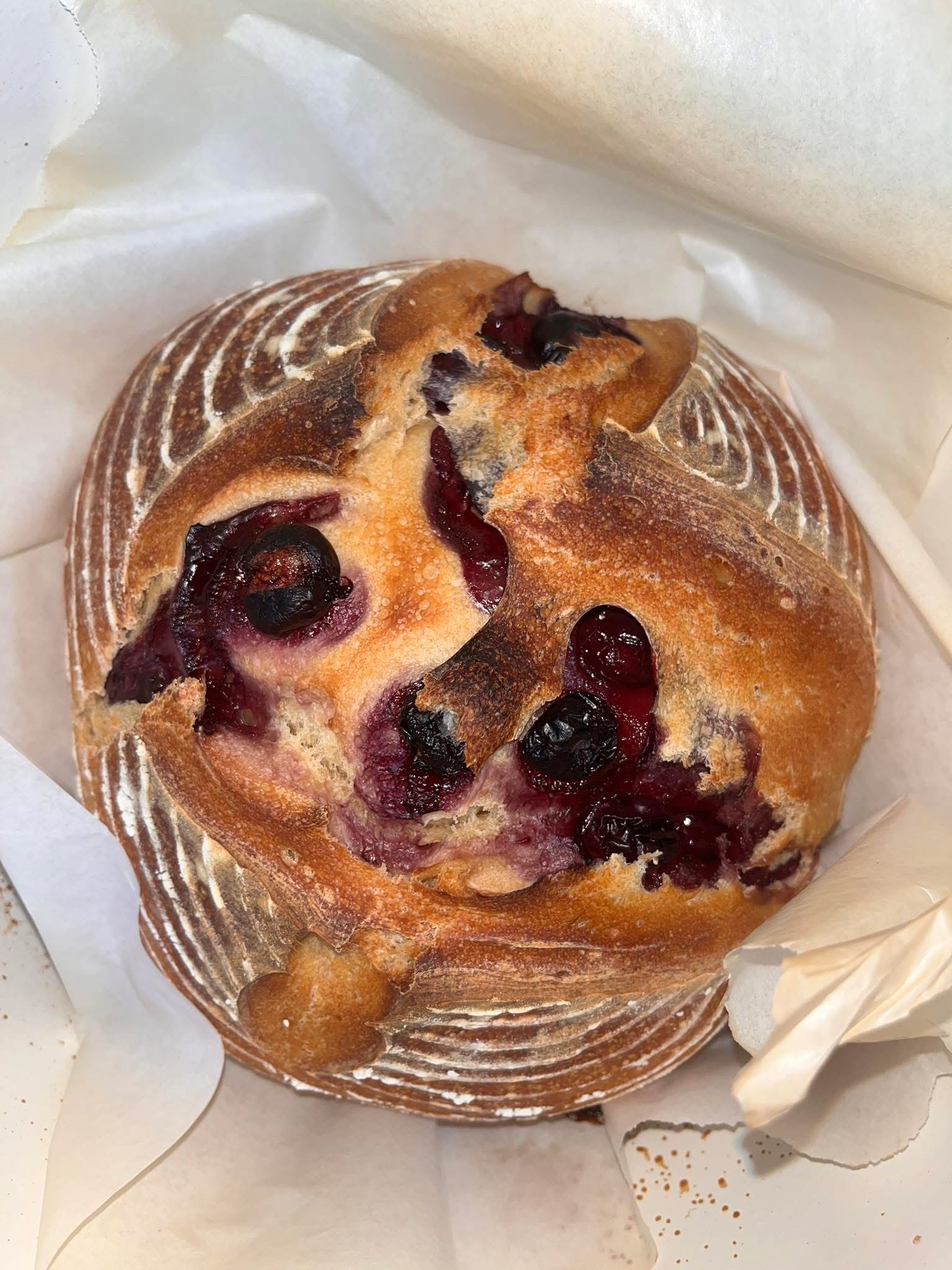 Blueberry Lemon Sourdough Loaf 
