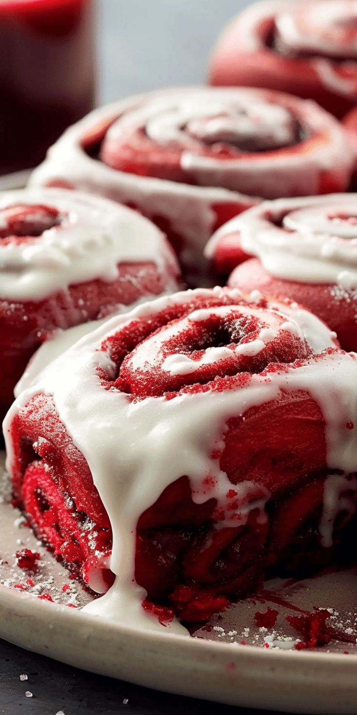 Red Velvet Cinnamon Rolls 4ct