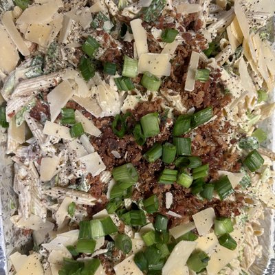 Avocado Chicken Bacon Ranch pasta salad 