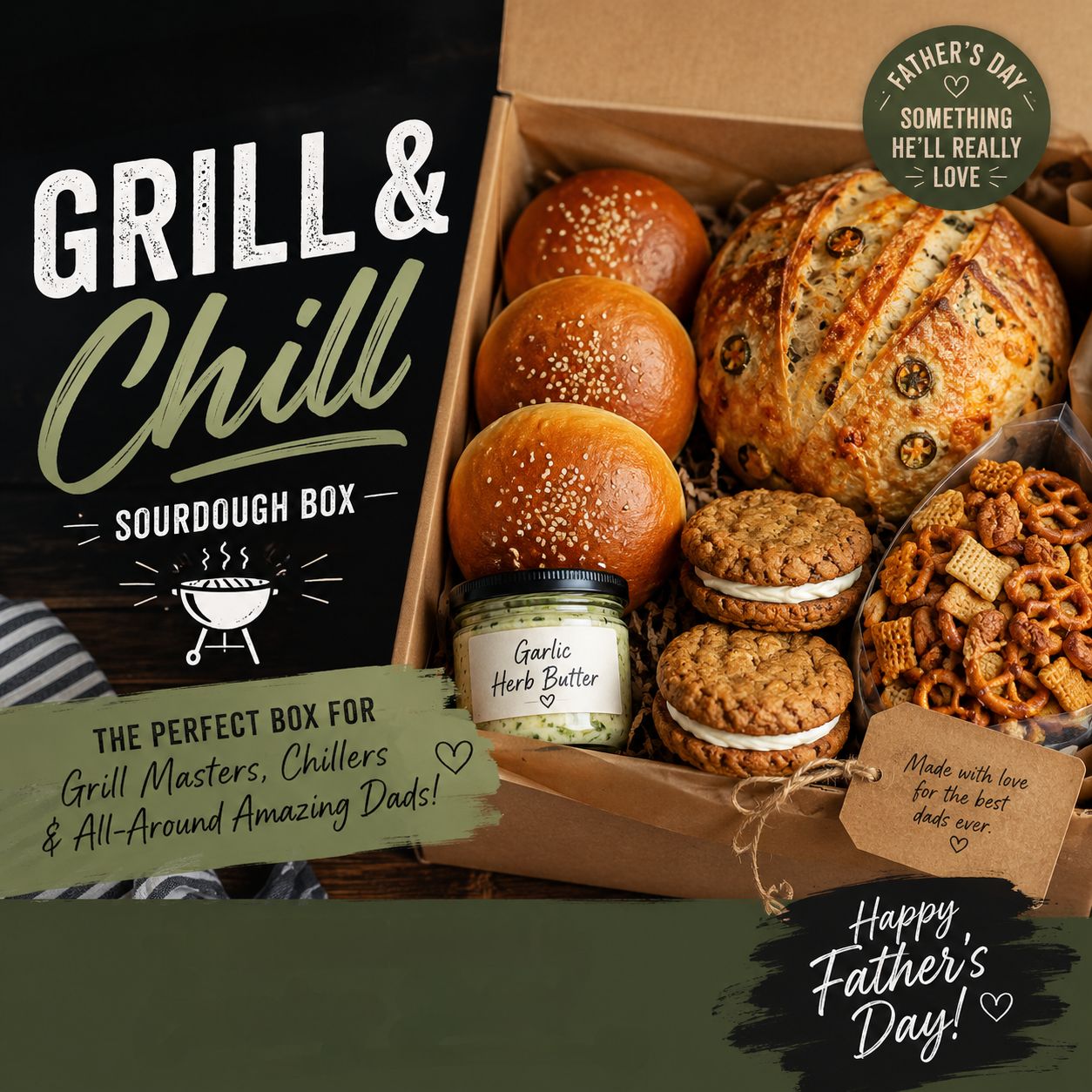 FATHERS DAY GRILL AND CHILL SOURDOUGH BOX 