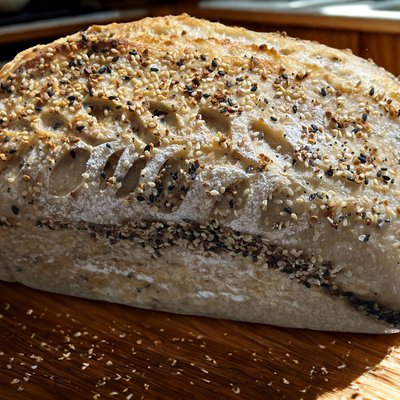 Everything Sourdough Loaf (unsliced)