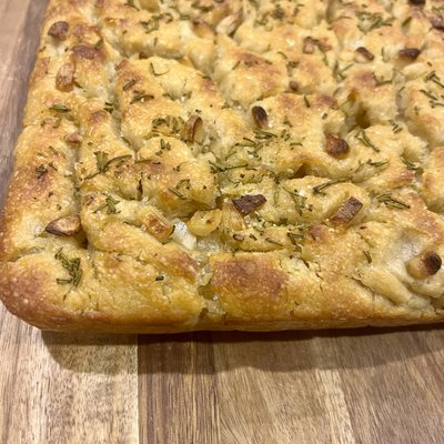Garlic Rosemary Sourdough Focaccia