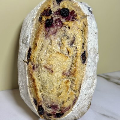 Blueberry Lemon Sourdough Artisan Loaf