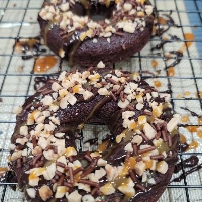 Loaded Bronut (Brownie Donuts). Assorted Toppings: S'mores,  Reese's,  Heath Bar Bits, Etc. Individual Packaging.  Fondant Deco Extra.
