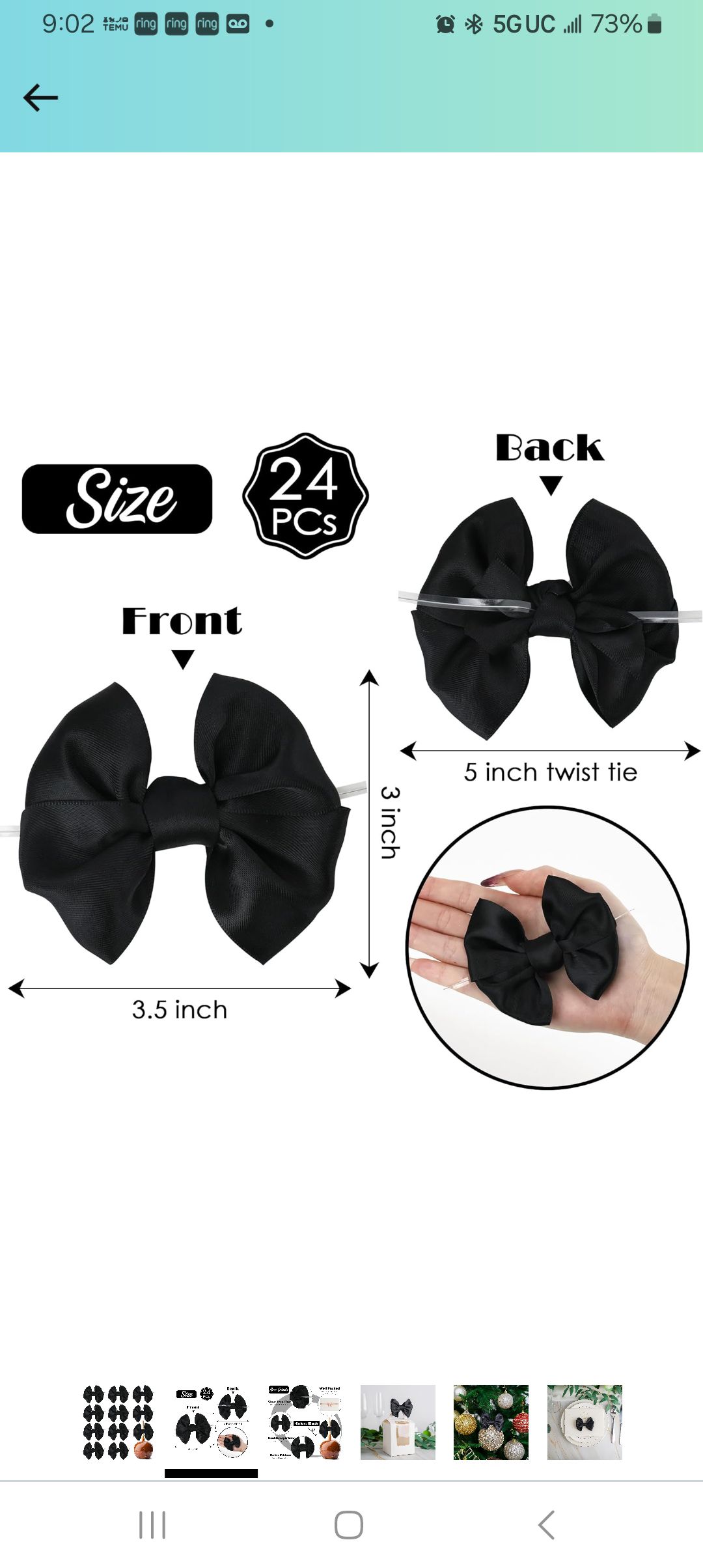 Bows (Dz) 3.5 Inches 
