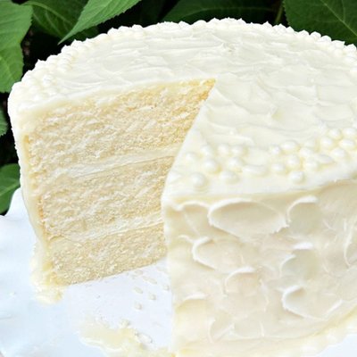 White Velvet Cake with Nuts