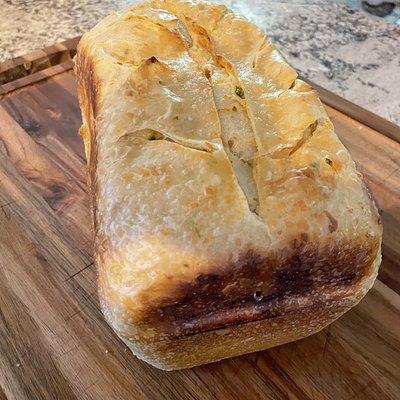 Cream cheese, Jalapeno, Cheddar Sourdough Loaf