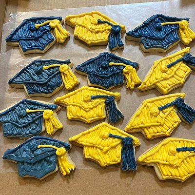 Graduation Frosted Cookies