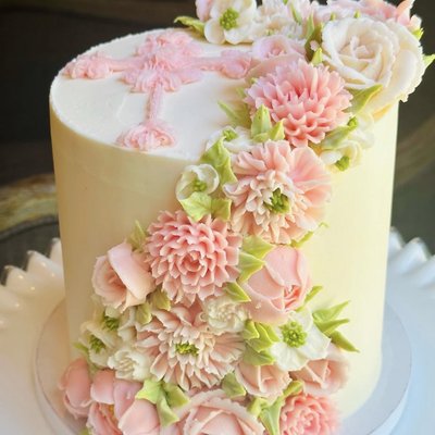 Cascading Floral Cake