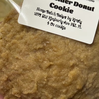 Apple cider donut cookie