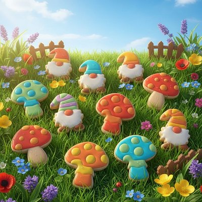 Gnomes And Mushrooms
