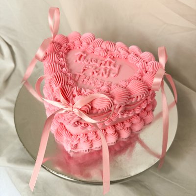 6 Inch 2 Layer Custom Heart Cake 
