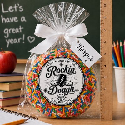 Personalized 6 Oz Back To School Cake Sprinkle Cookie