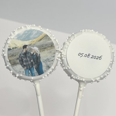 Engagement Photo Cake Pops