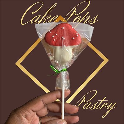 Mushroom Dress Cake Pops 