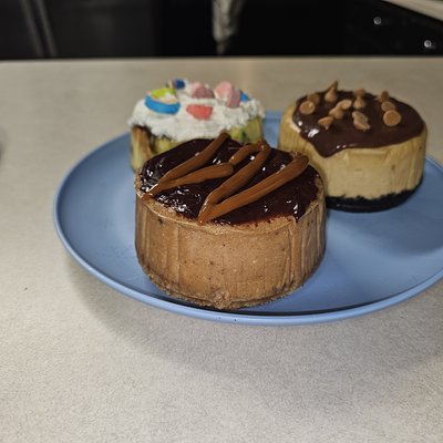 4" Chocolate Caramel Cheesecake 