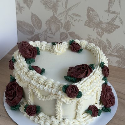 6” Heart Custom Cake