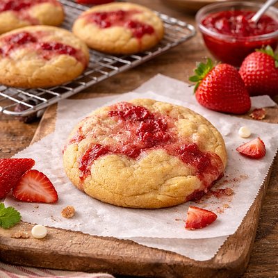 Strawberry Cheesecake Cookies 