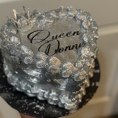 6”metallic Heart Cake 