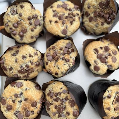 6 count Chocolate Chip Sourdough Muffins