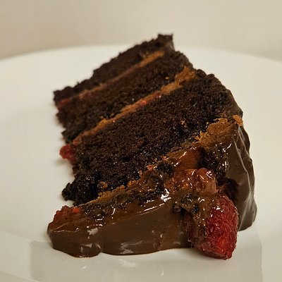 Raspberry Blackout Cake 