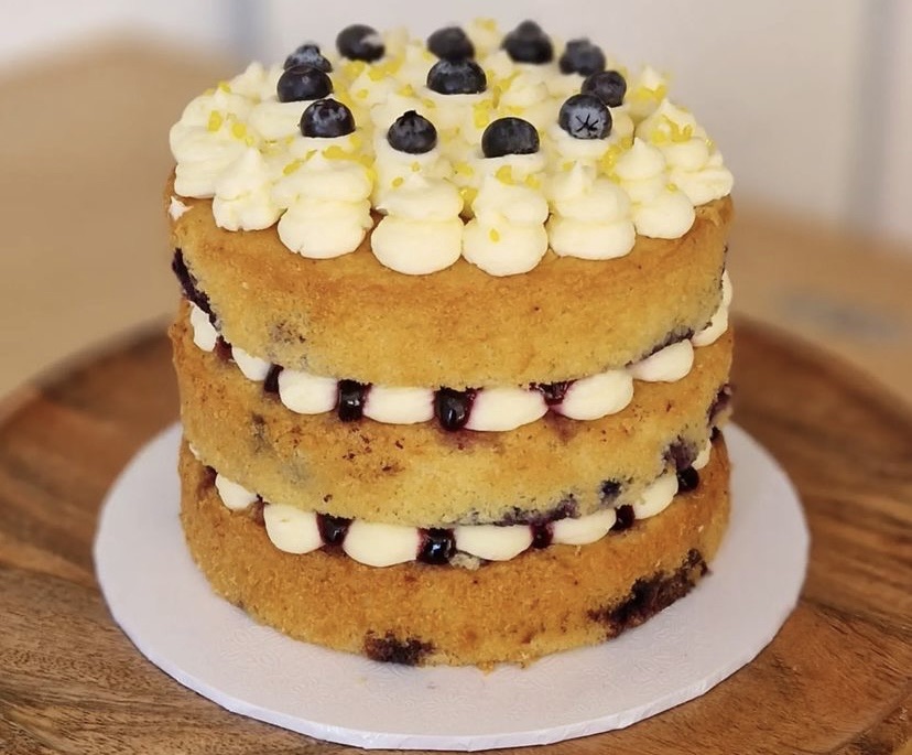 Lemon Blueberry Cake 6 Inch (3 Layers) 