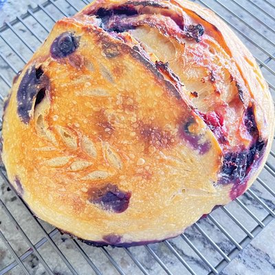 Blueberry Lemon Sourdough Bread