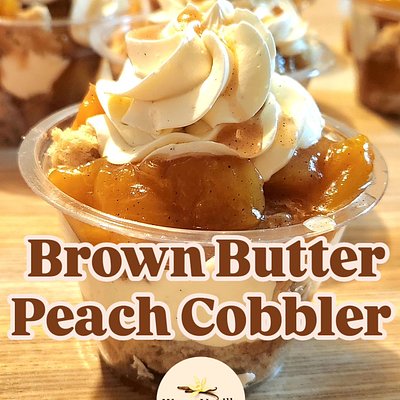 September's FotM: Brown Butter Peach Cobbler 