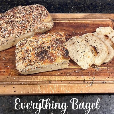 Sourdough Focaccia Bread - Everything Bagel
