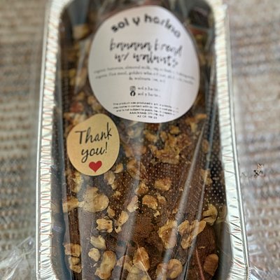 banana bread w/ walnuts | panqué de plátano
