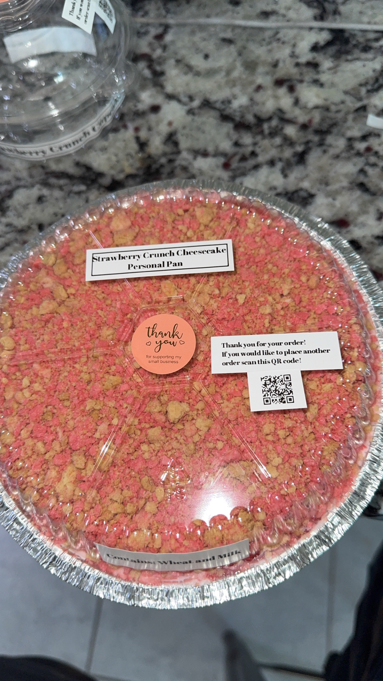 Strawberry Crunch Cheesecake (personal pan)