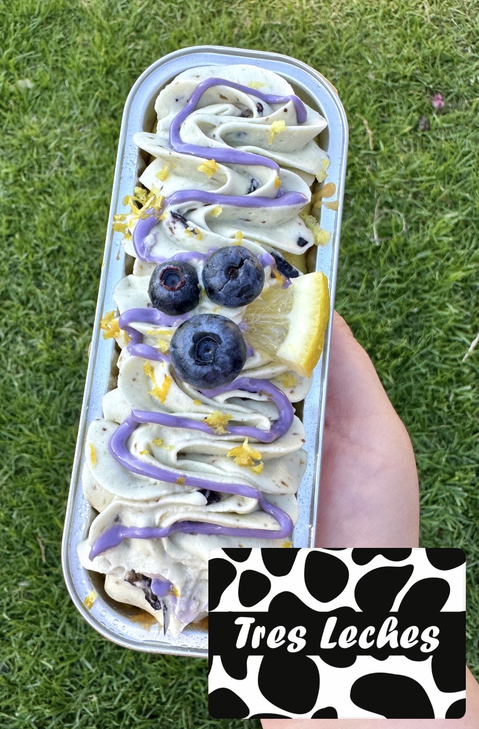 TRES LECHE Lemon Blueberry Cake