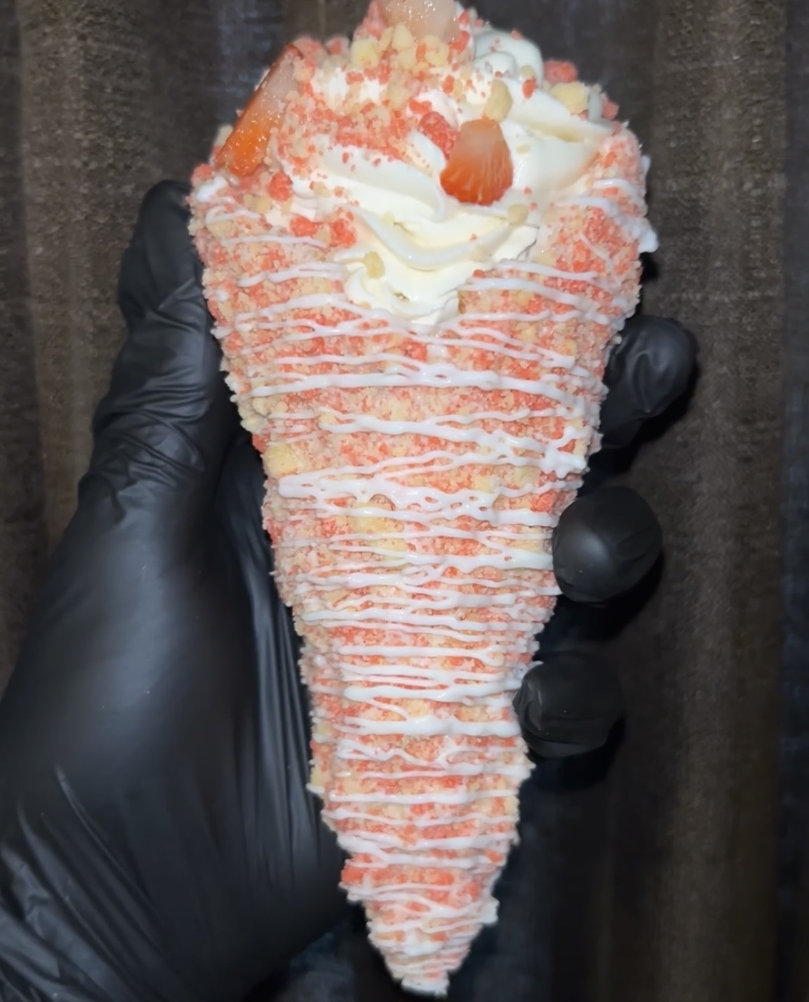 Strawberry Crunch Cheesecake Cone