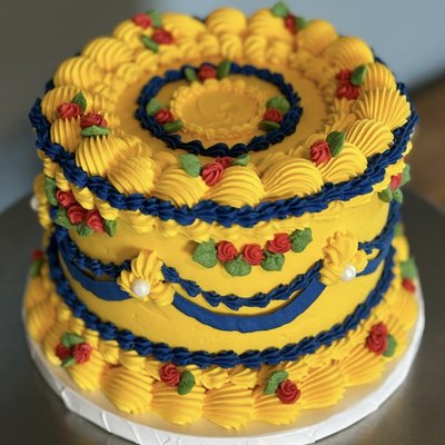 Vintage Lambeth Style Cake 