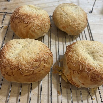 (4) Asiago Sourdough Bagels 