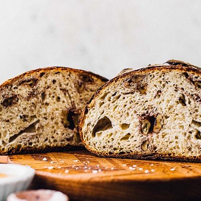 Cinnamon Walnut Sourdough Loaf