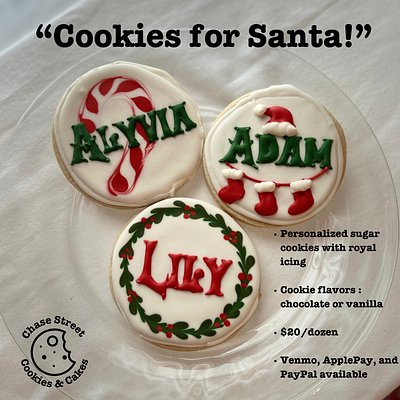 Cookies For Santa Personalized Dozen (12)