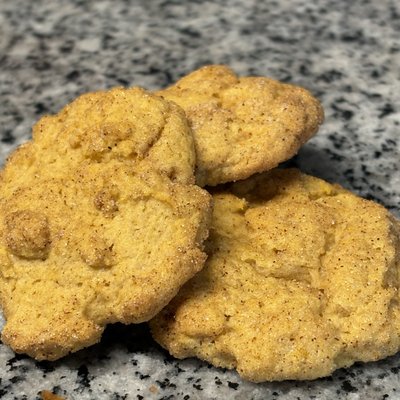 Pumpkin Snickerdoodle Sourdough Cookies