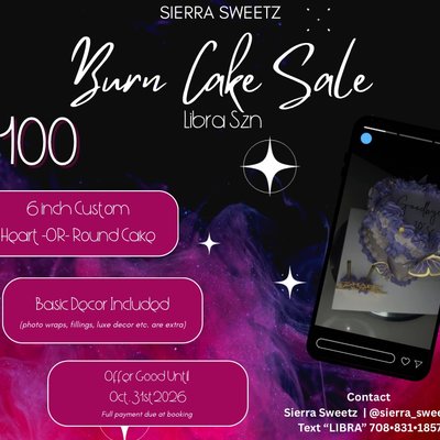 Burn Cake Sale 🔥🎂 (LIBRAS ONLY!)