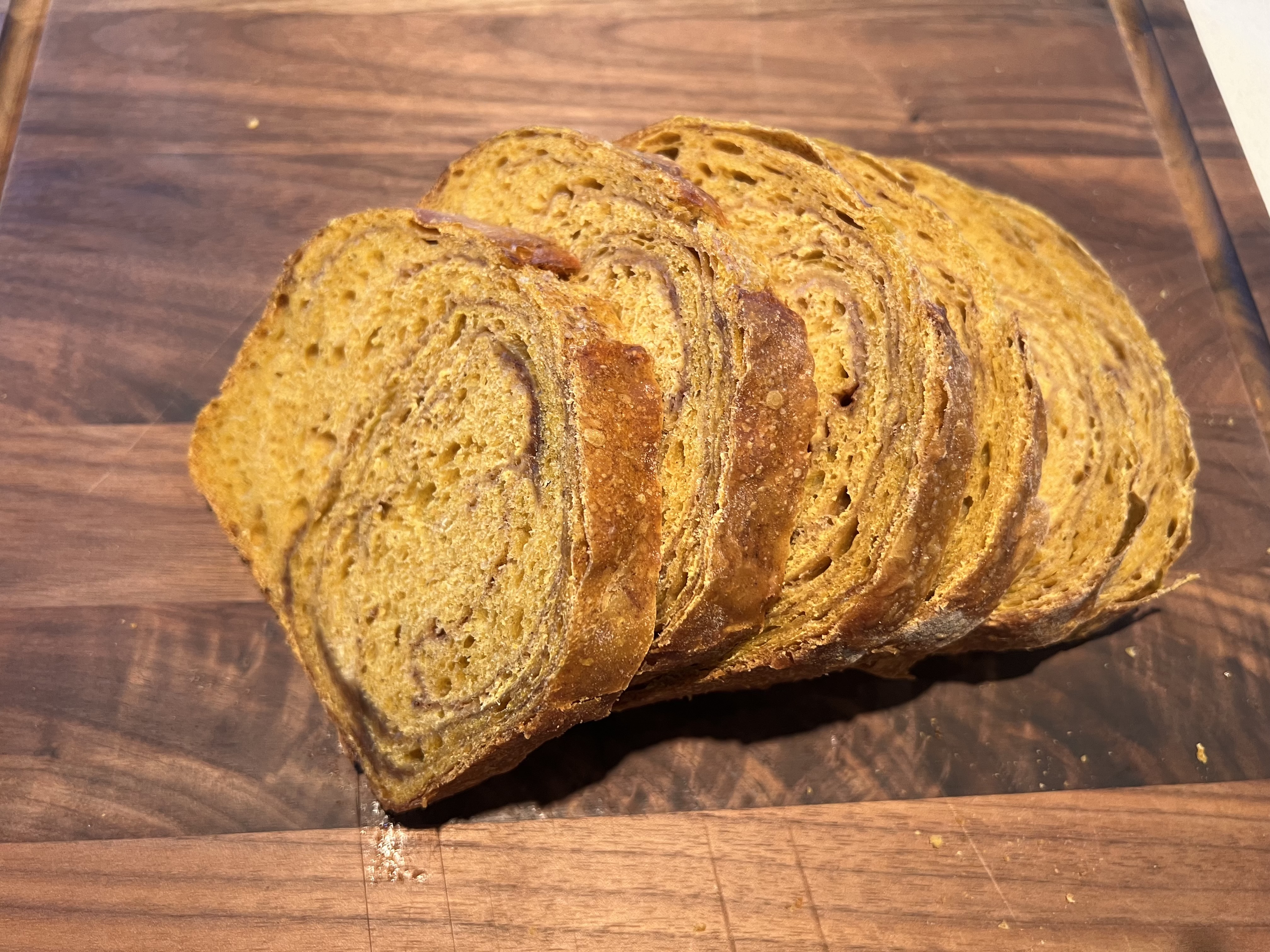 Sourdough Pumpkin swirl Loaf