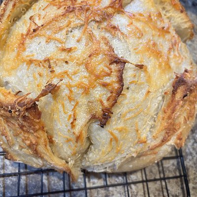 Garlic Parmesan Sourdough Loaf