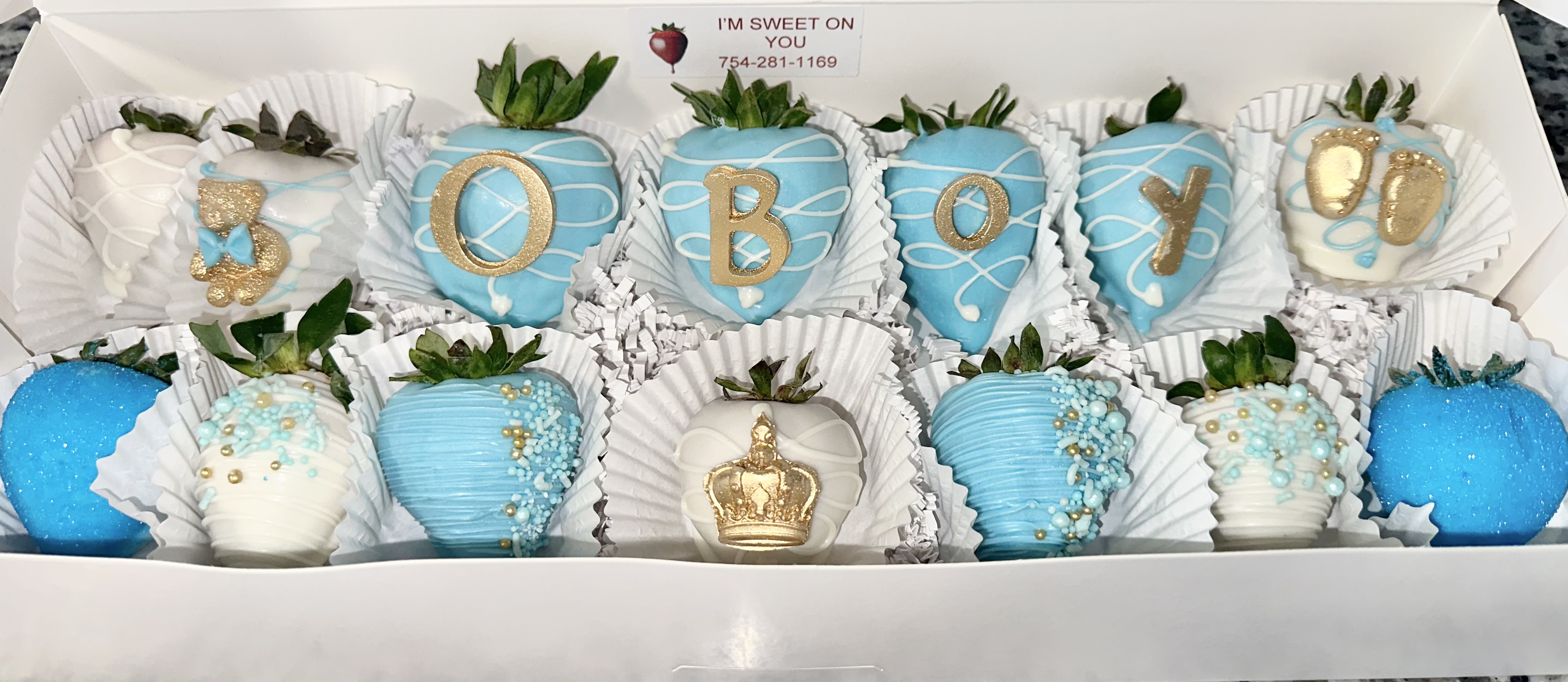 O Boy…it’s A Boy Chocolate Covered Strawberries 