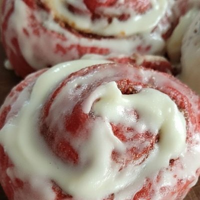 Red Velvet Cinnamon Rolls (Half Dozen)