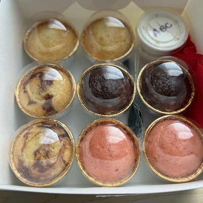 Cake Tasting Box (4 Cake Flavors & 2 Icing Styles) $50
