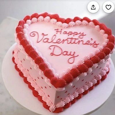 Strawberry Shortcake Heart Cake